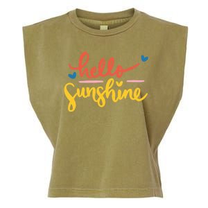 Hello Sunshine Cute Gift Garment-Dyed Women's Muscle Tee