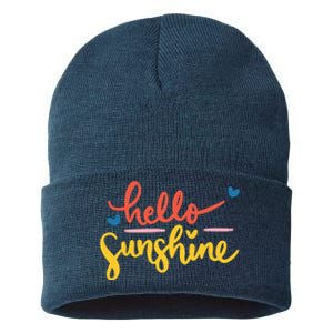 Hello Sunshine Cute Gift Sustainable Knit Beanie