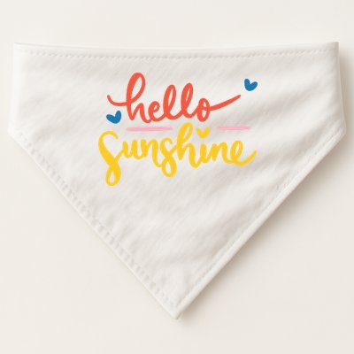 Hello Sunshine Cute Gift USA-Made Doggie Bandana