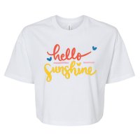 Hello Sunshine Cute Gift Bella+Canvas Jersey Crop Tee