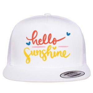 Hello Sunshine Cute Gift Flat Bill Trucker Hat