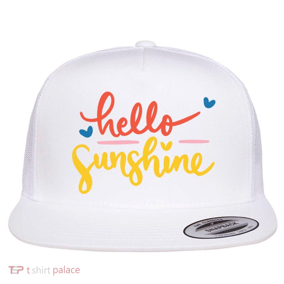 Hello Sunshine Cute Gift Flatbill Hat