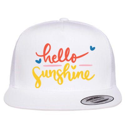 Hello Sunshine Cute Gift Flat Bill Trucker Hat