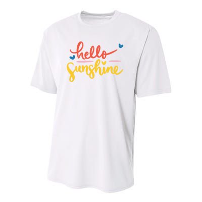 Hello Sunshine Cute Gift Youth Performance Sprint T-Shirt