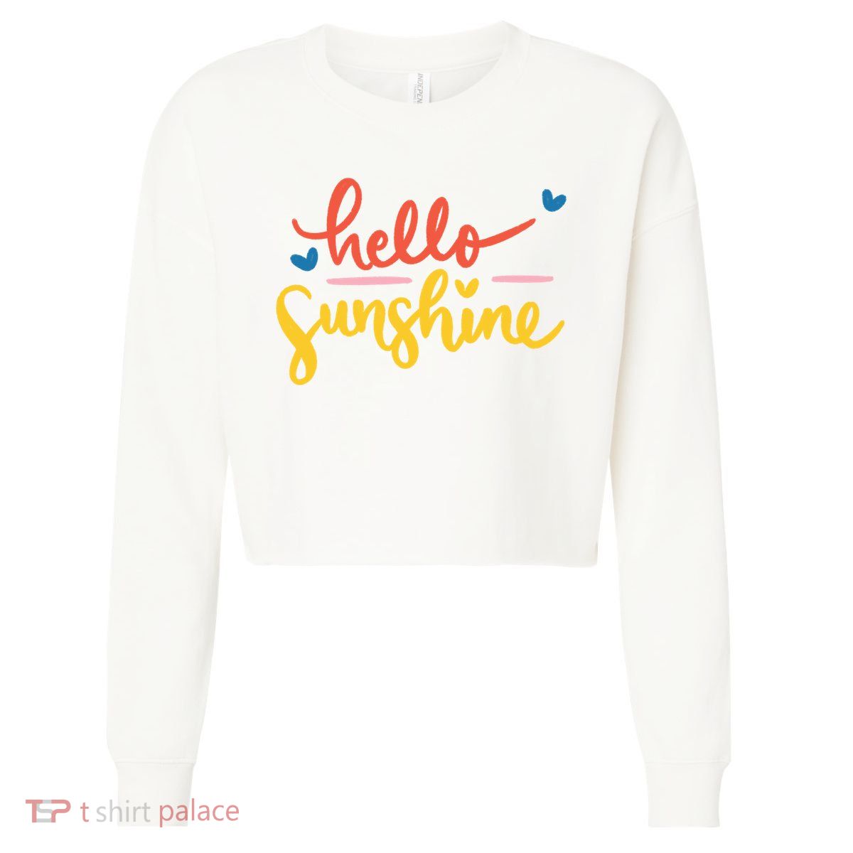 Hello Sunshine Cute Gift Cropped Pullover Crew