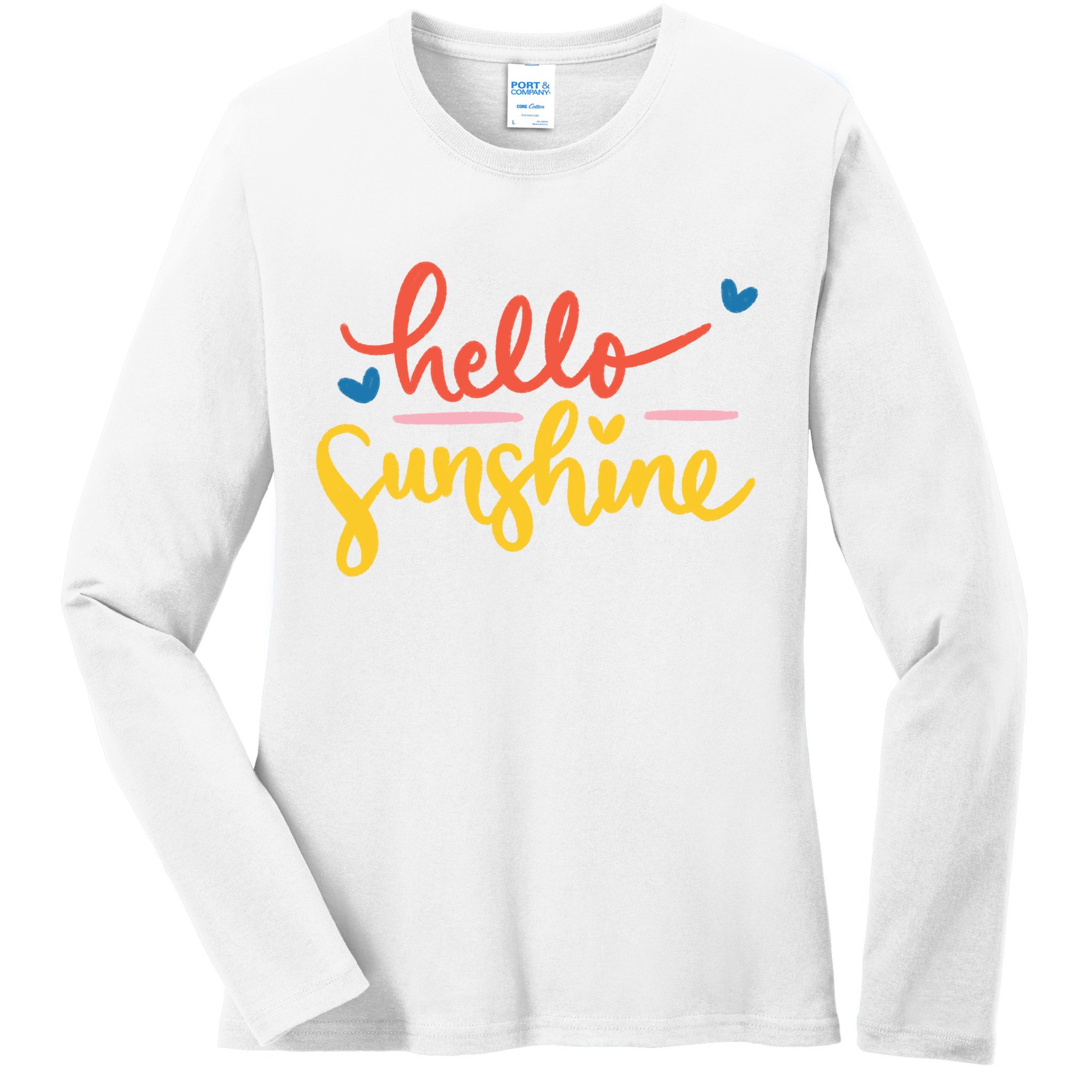 Hello Sunshine Cute Gift Ladies Long Sleeve Shirt