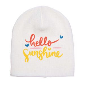 Hello Sunshine Cute Gift Short Acrylic Beanie