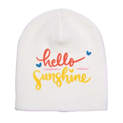 Hello Sunshine Cute Gift Short Acrylic Beanie