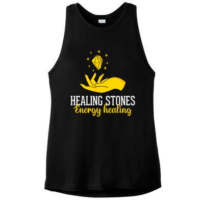 Healing Stones Chakra Chakra Life Tree Chakra Medicine Gift Ladies PosiCharge Tri-Blend Wicking Tank