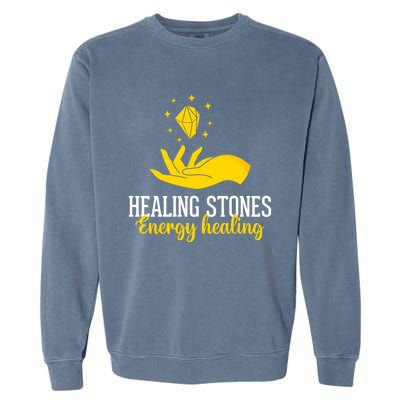 Healing Stones Chakra Chakra Life Tree Chakra Medicine Gift Garment-Dyed Sweatshirt