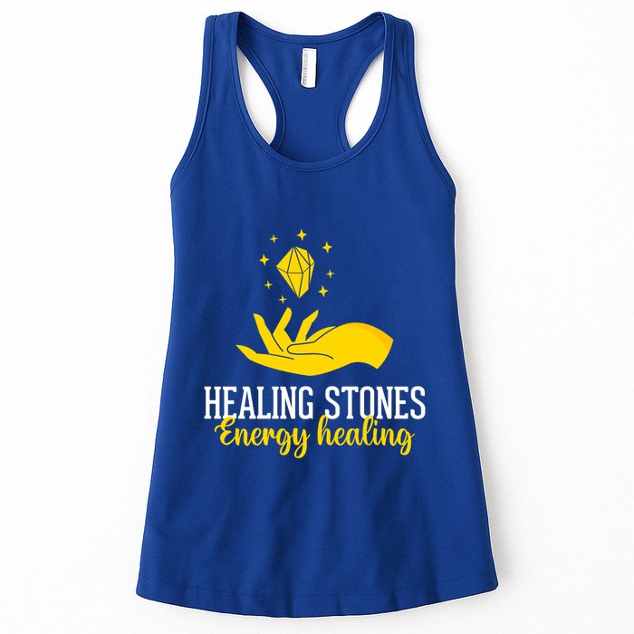 Healing Stones Chakra Chakra Life Tree Chakra Medicine Gift Women's Racerback Tank