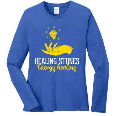 Healing Stones Chakra Chakra Life Tree Chakra Medicine Gift Ladies Long Sleeve Shirt