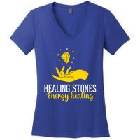 Healing Stones Chakra Chakra Life Tree Chakra Medicine Gift Women's V-Neck T-Shirt