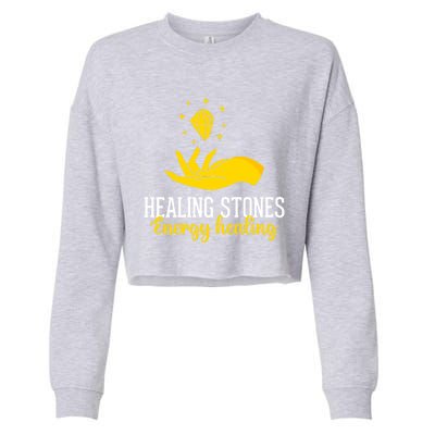 Healing Stones Chakra Chakra Life Tree Chakra Medicine Gift Cropped Pullover Crew