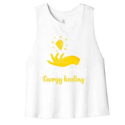 Healing Stones Chakra Chakra Life Tree Chakra Medicine Gift Women's Racerback Cropped Tank