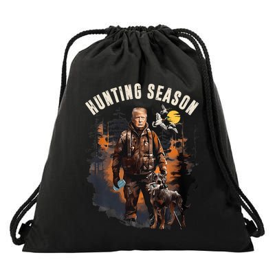 Hunting Season Camo Hunting Trump Duck Drawstring Bag