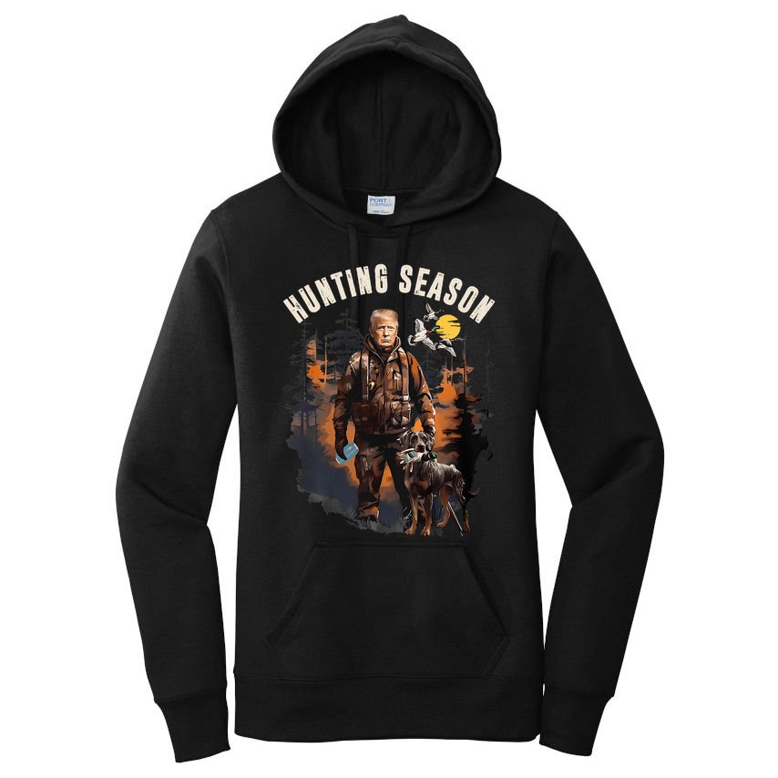 Hunting Season Camo Hunting Trump Duck Women's Pullover Hoodie