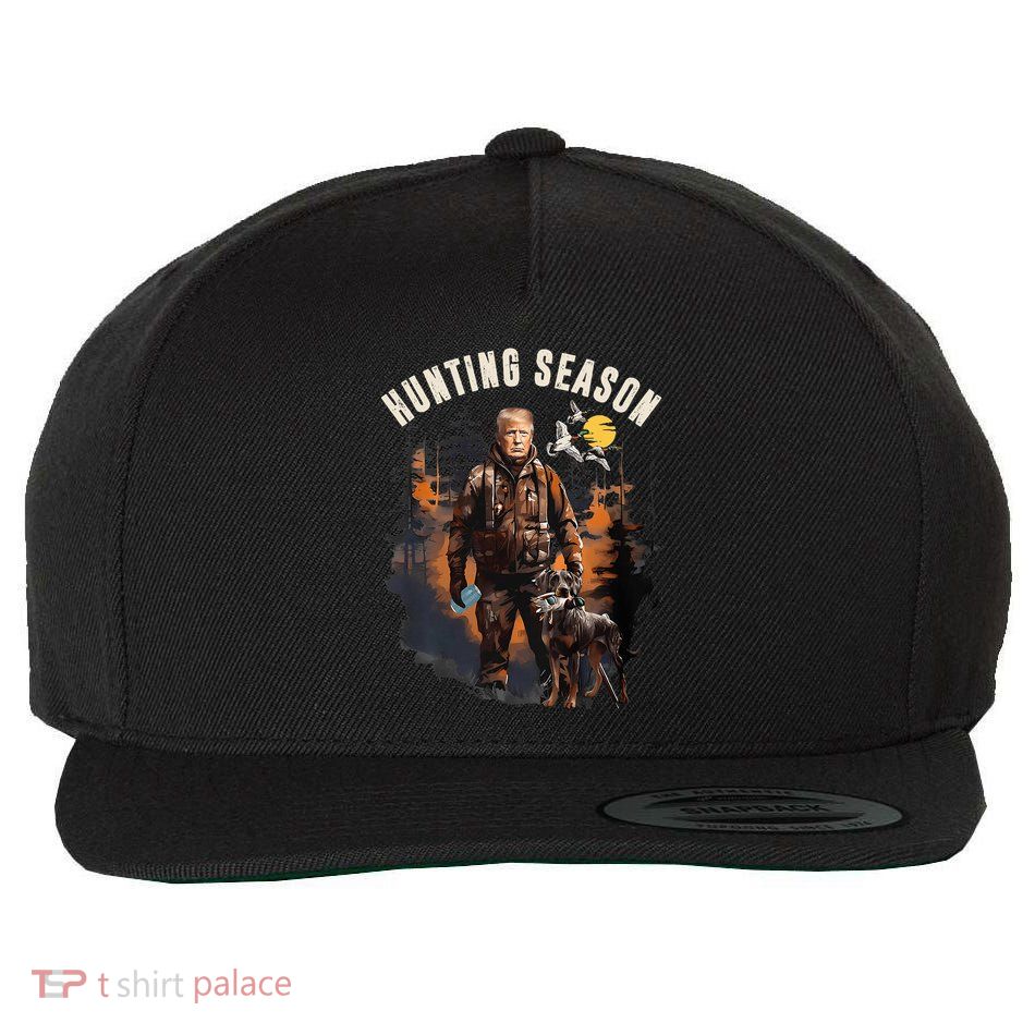 Hunting Season Camo Hunting Trump Duck Wool Snapback Cap