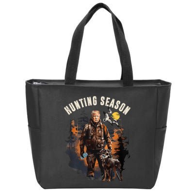 Hunting Season Camo Hunting Trump Duck Zip Tote Bag