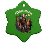 Hunting Season Camo Hunting Trump Duck Ceramic Star Ornament