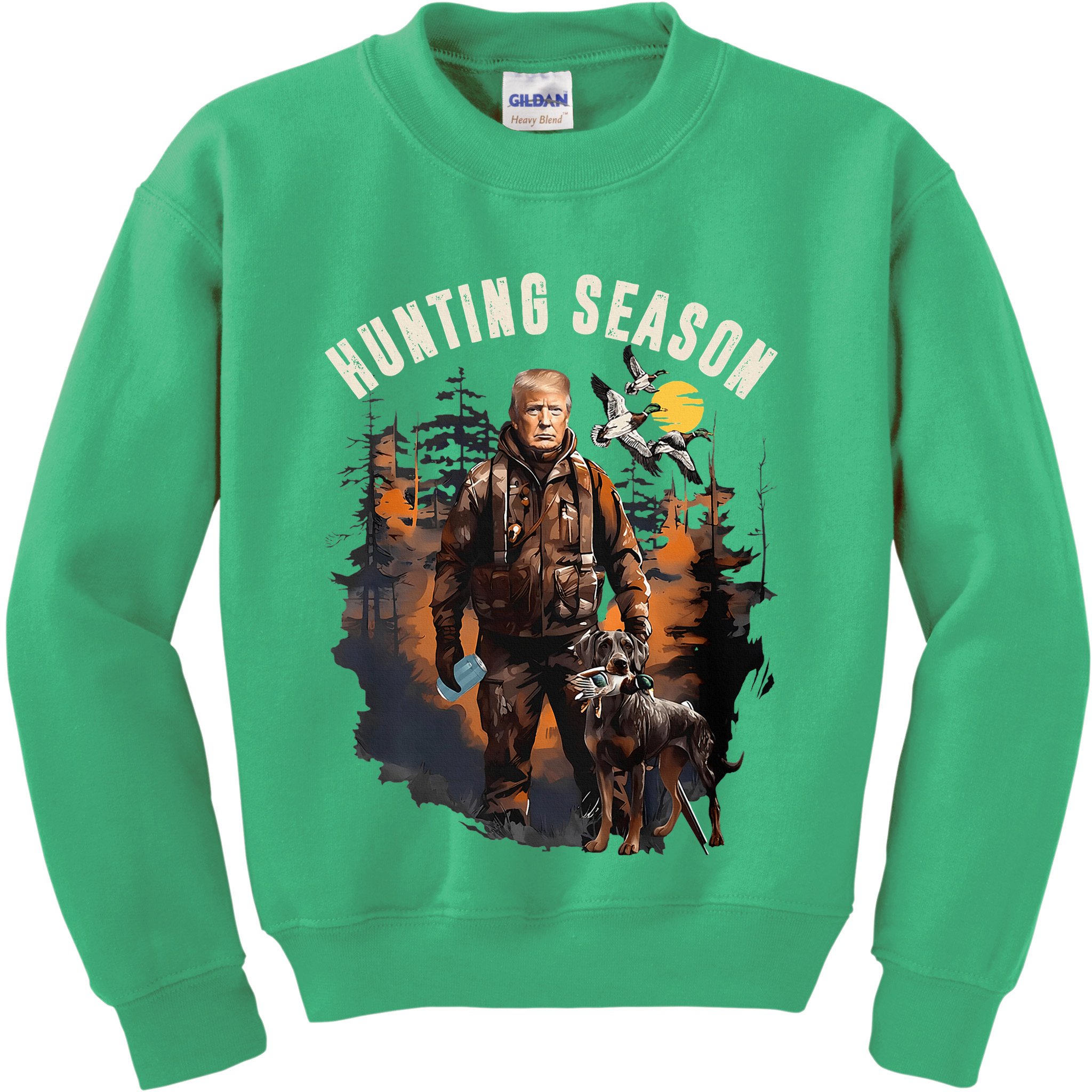 Hunting Season Camo Hunting Trump Duck Kids Sweatshirt