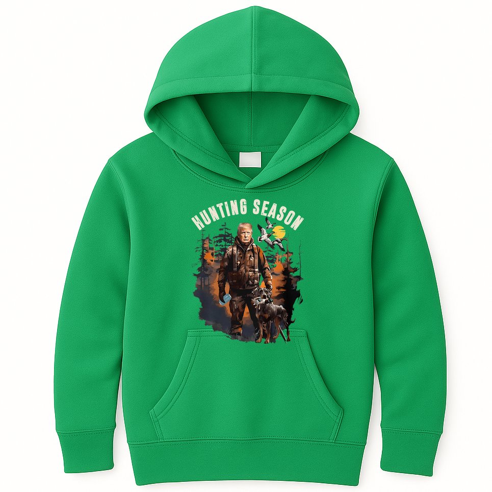 Hunting Season Camo Hunting Trump Duck Kids Hoodie