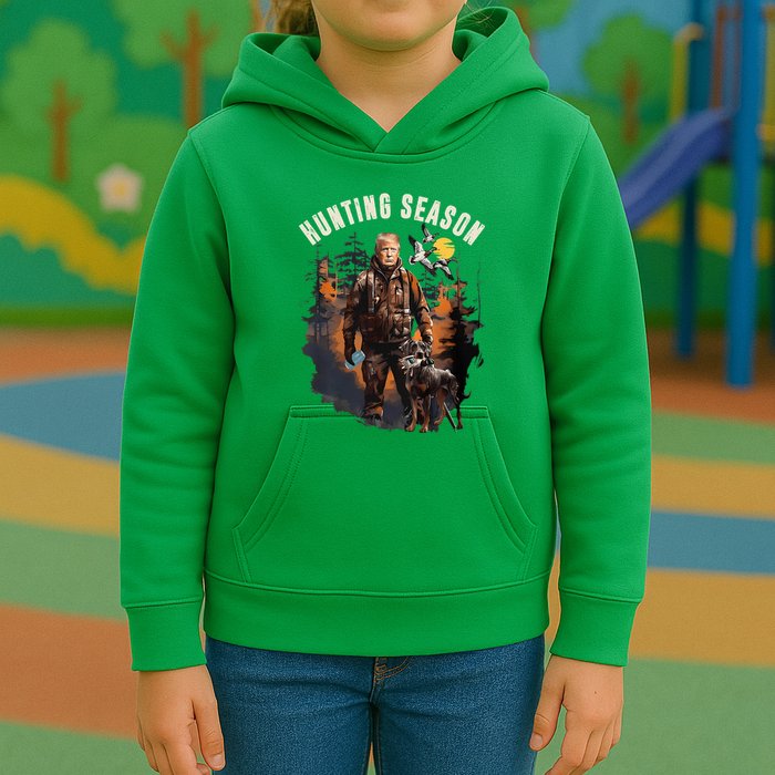 Hunting Season Camo Hunting Trump Duck Kids Hoodie