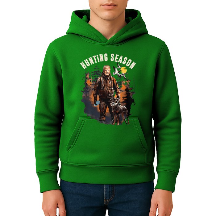 Hunting Season Camo Hunting Trump Duck Kids Hoodie
