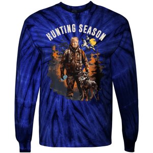 Hunting Season Camo Hunting Trump Duck Tie-Dye Long Sleeve Shirt