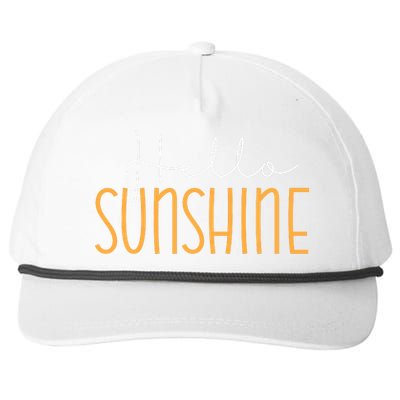 Hello Sunshine Cute Gift Snapback Five-Panel Rope Hat