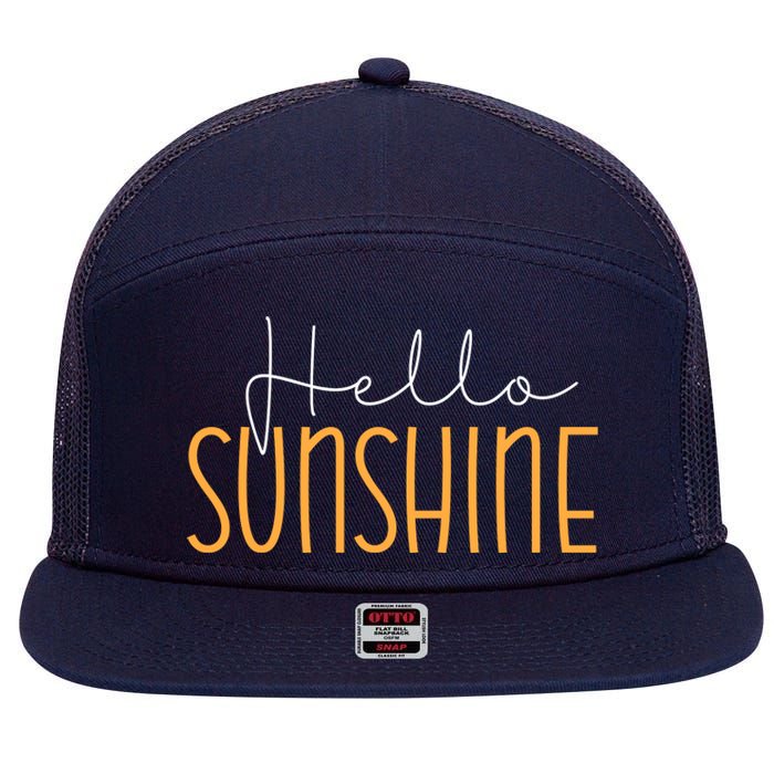 Hello Sunshine Cute Gift 7 Panel Mesh Trucker Snapback Hat