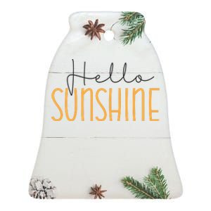 Hello Sunshine Cute Gift Ceramic Bell Ornament