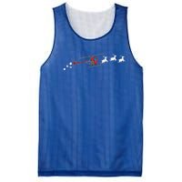 Helicopter Santa Christmas Sleigh Funny Helicopter Xmas Mesh Reversible Basketball Jersey Tank