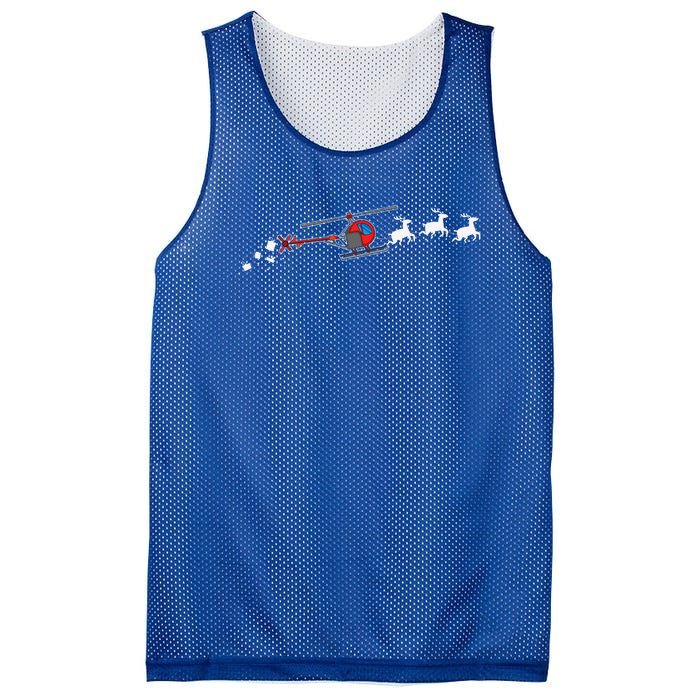 Helicopter Santa Christmas Sleigh Funny Helicopter Xmas Mesh Reversible Basketball Jersey Tank