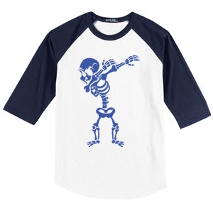 Halloween Skeleton Costumes Design Dab Dabbing Gift Baseball Sleeve Shirt