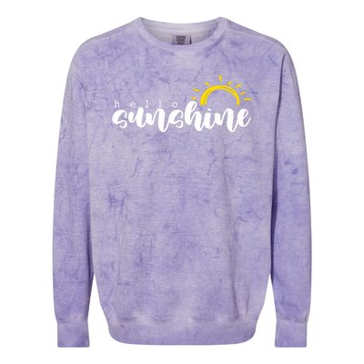 Hello Sunshine Cute Gift Colorblast Crewneck Sweatshirt