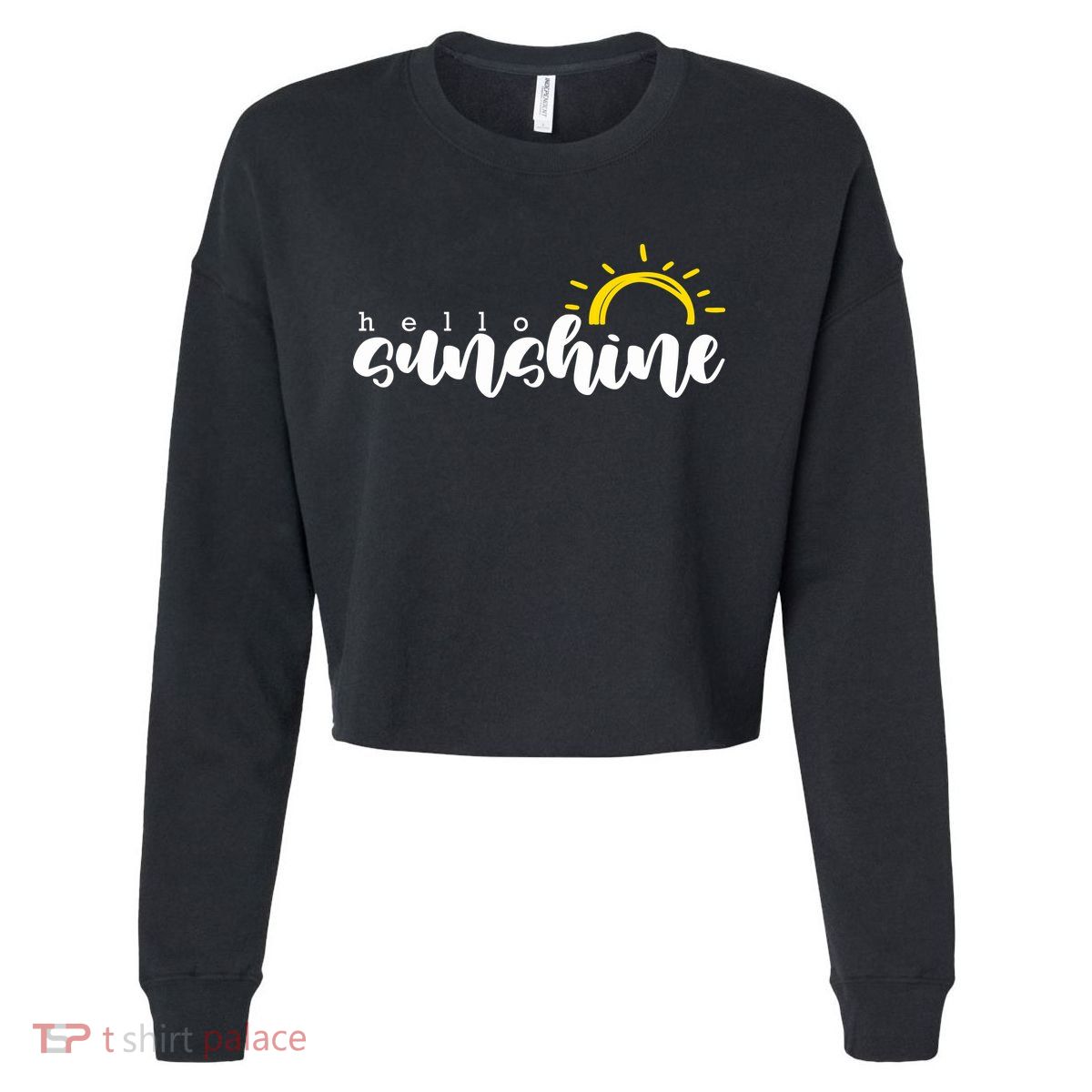 Hello Sunshine Cute Gift Cropped Pullover Crew