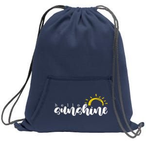 Hello Sunshine Cute Gift Sweatshirt Cinch Pack Bag