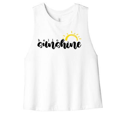 Hello Sunshine Cute Gift Women's Racerback Cropped Tank