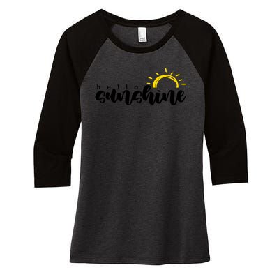 Hello Sunshine Cute Gift Women's Tri-Blend 3/4-Sleeve Raglan Shirt