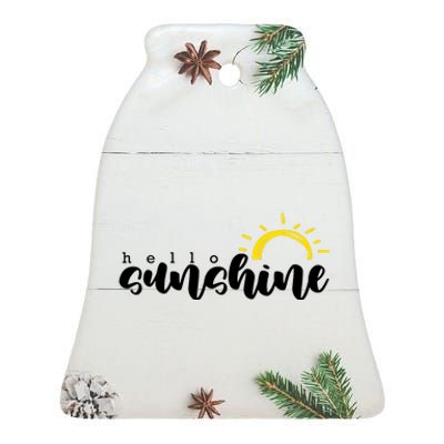 Hello Sunshine Cute Gift Ceramic Bell Ornament