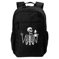 Halloween Skeleton Coffee Peace Funny Costume Daily Commute Backpack