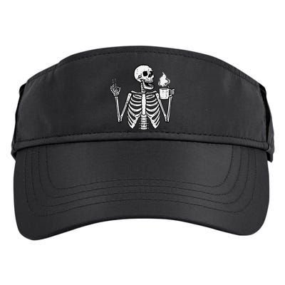 Halloween Skeleton Coffee Peace Funny Costume Adult Drive Performance Visor