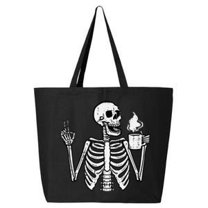 Halloween Skeleton Coffee Peace Funny Costume 25L Jumbo Tote