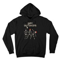 Hallothanksmas Skeleton Christmas Halloween Thanksgiving Fun Hoodie