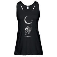 Halloween Skeleton Couple Guitar Moon Band Rock And Roll Ladies Essential Flowy Tank