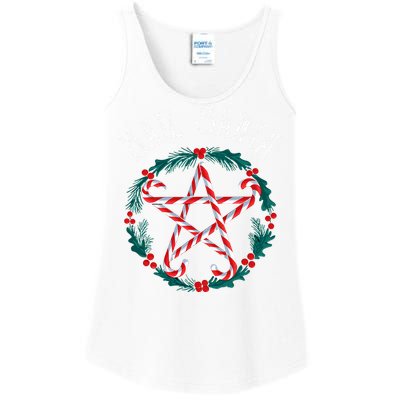 Hail Santa Candy Cane Pentagram Gothmas Ladies Essential Tank