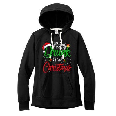 Hilarious Santa Claus Joke for Festive Drinking Women's Fleece Hoodie