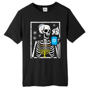 Hanukkah Skeleton Coffee Chanukah Jewish Festival  Tall Fusion ChromaSoft Performance T-Shirt