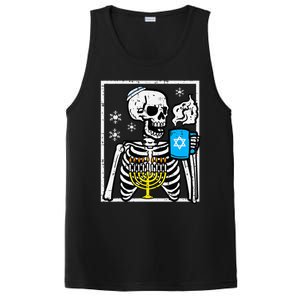 Hanukkah Skeleton Coffee Chanukah Jewish Festival  PosiCharge Competitor Tank